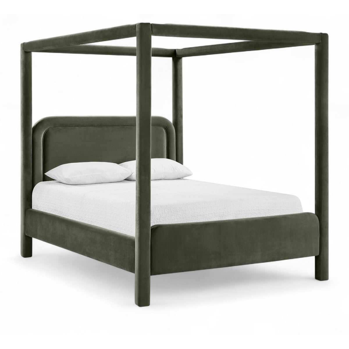 Salina Green Velvet Upholstered Bed