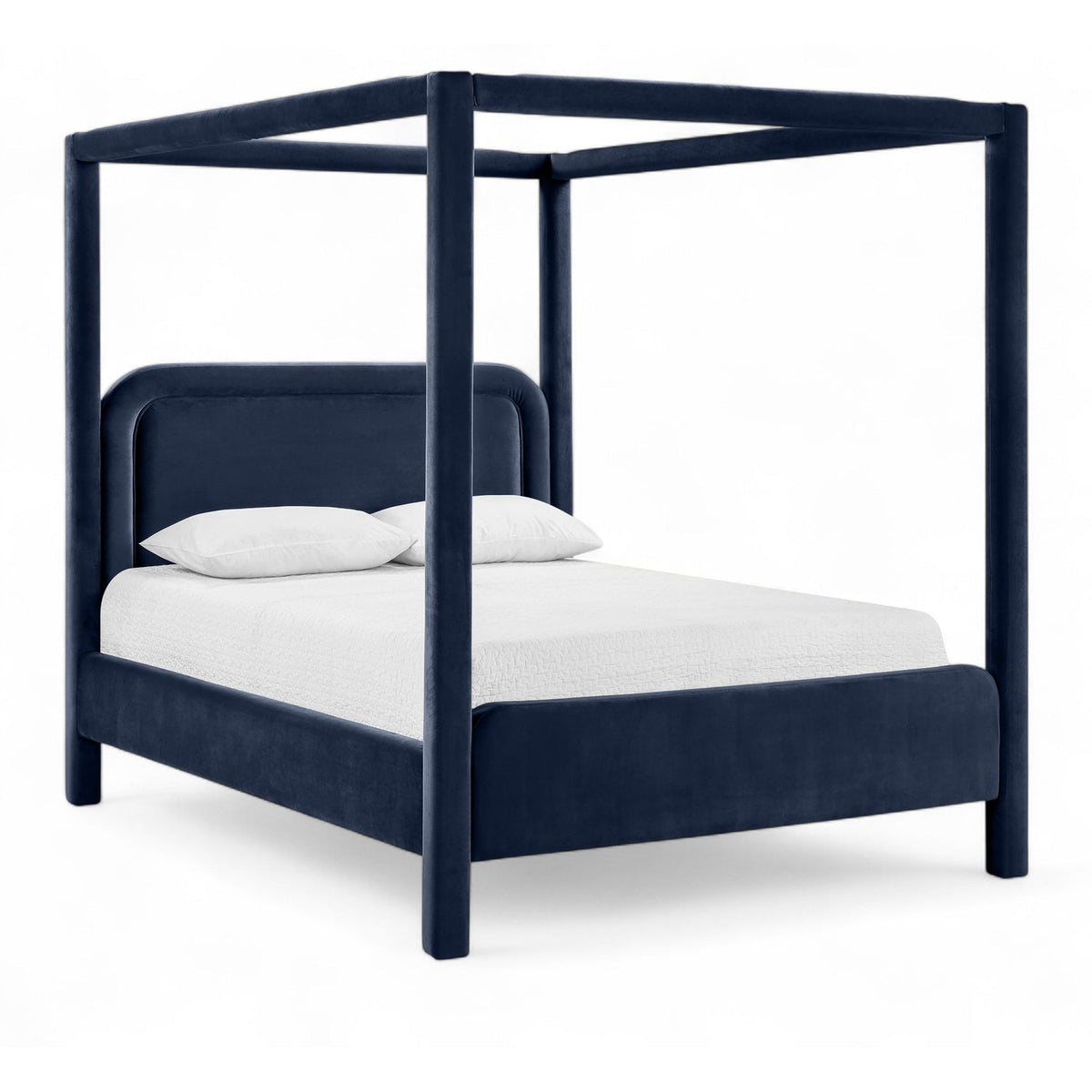 Salina Navy Velvet Upholstered Bed