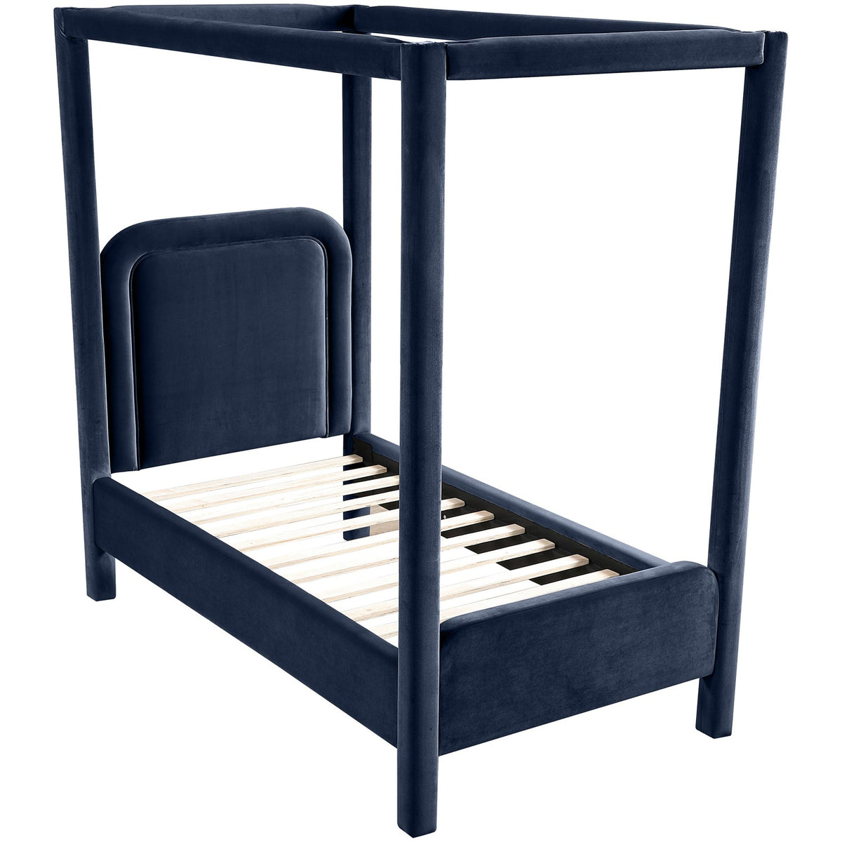 Salina Navy Velvet Upholstered Bed