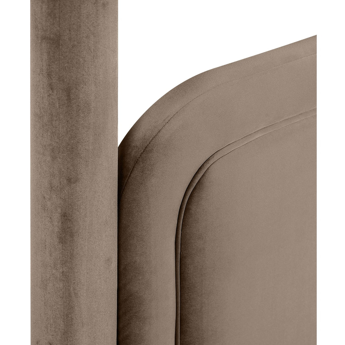 Salina Taupe Velvet Upholstered Bed