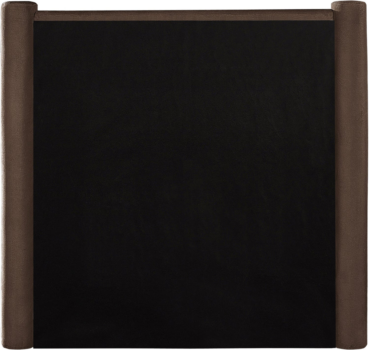 Elias Brown Velvet Upholstered Bed