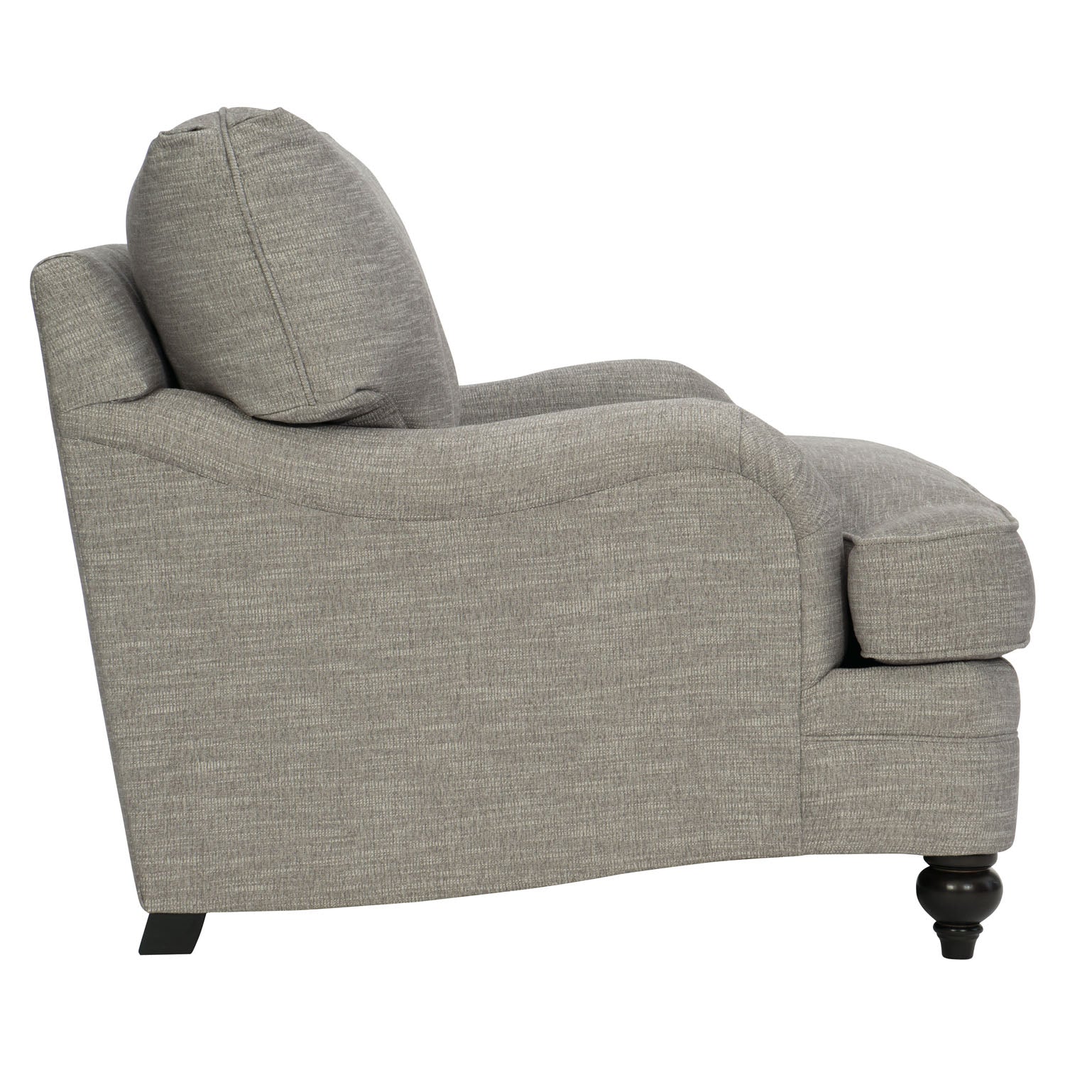 Bernhardt Tarleton Chair and a Half in Mocha fabric, close-up of the upholstery