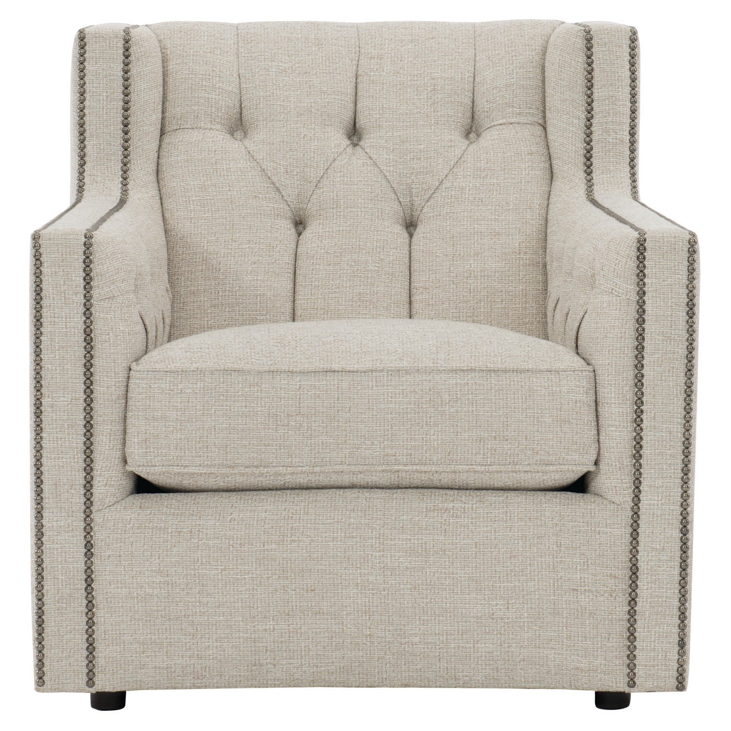 Candace Chair in Manufactured Wood – detail of the nailhead trim