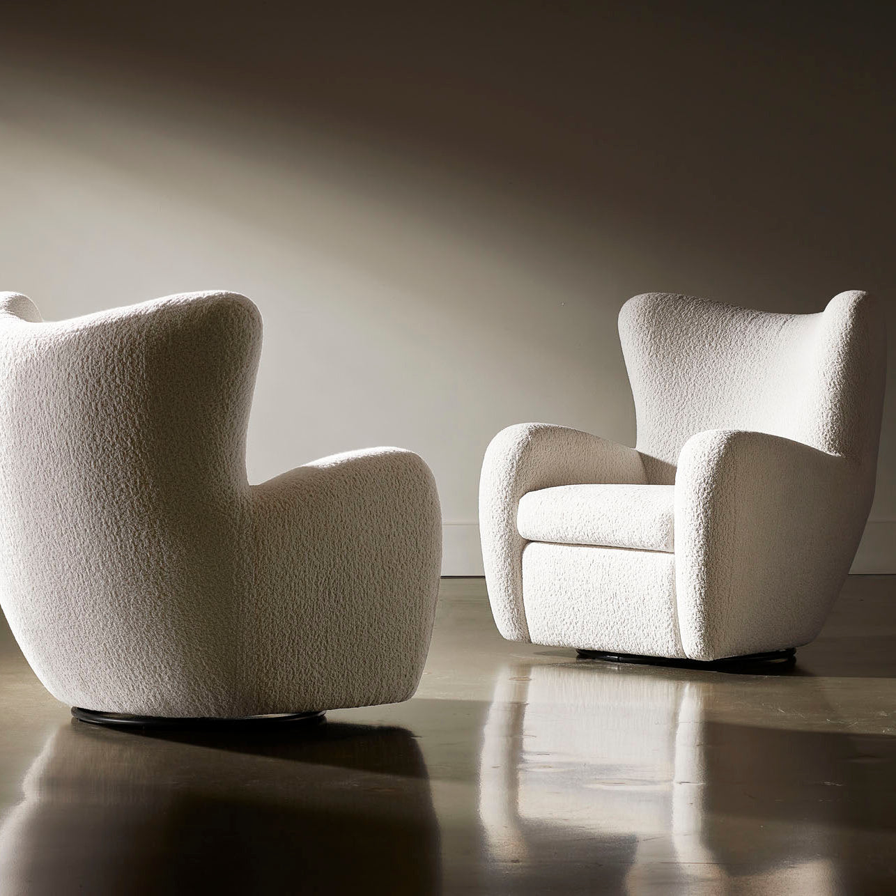 Bernhardt Living Silvi Fabric Swivel Chair