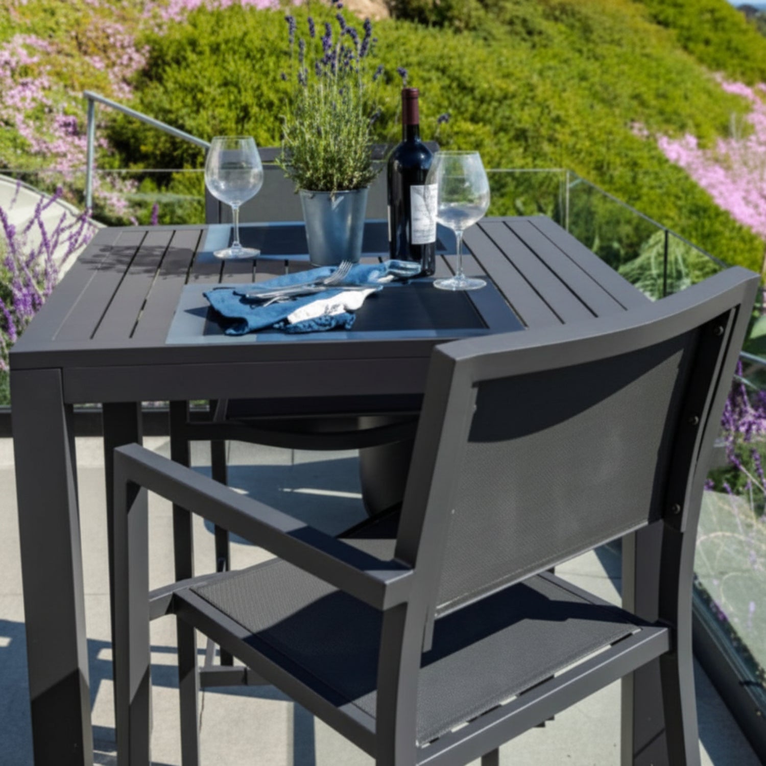 Sunset West Vegas Sling Outdoor Barstool Set of 2