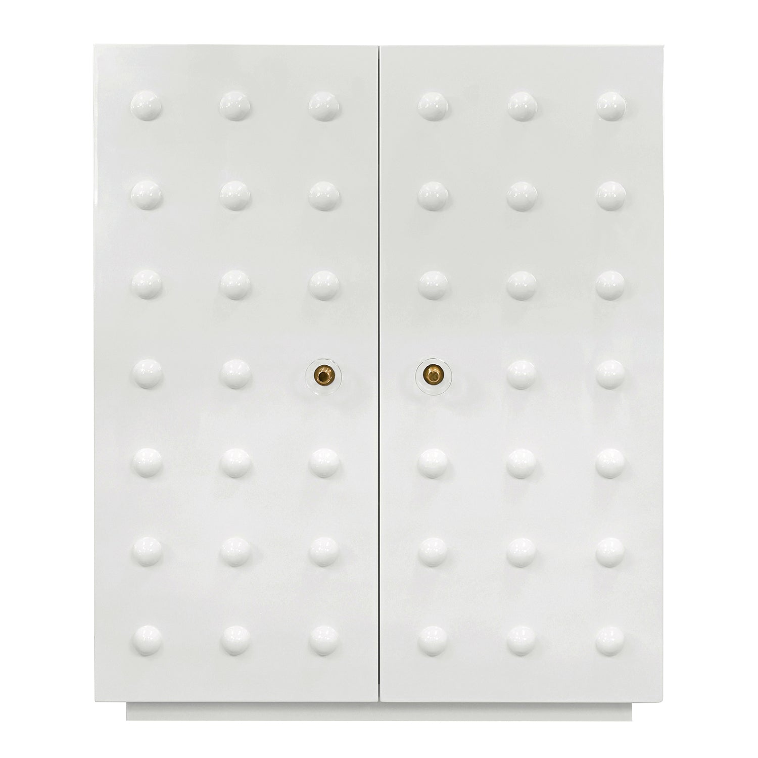 Worlds Away Beau White Two Door Cabinet