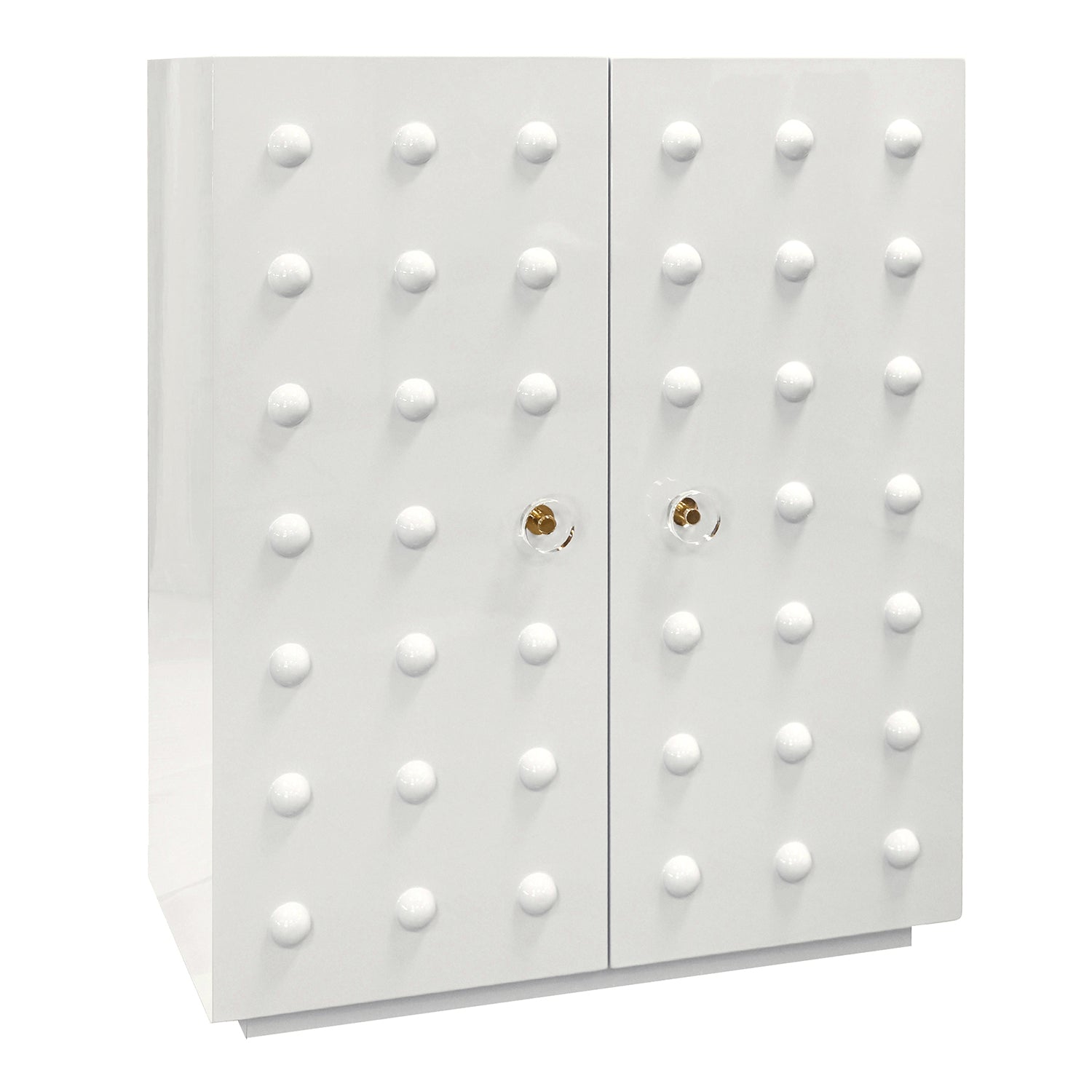 Worlds Away Beau White Two Door Cabinet