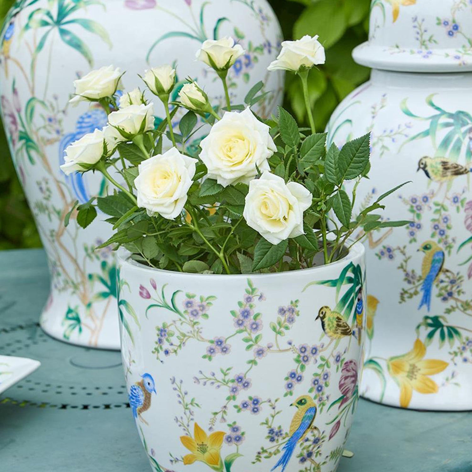 Bird & Blossom Chinoiserie Planter