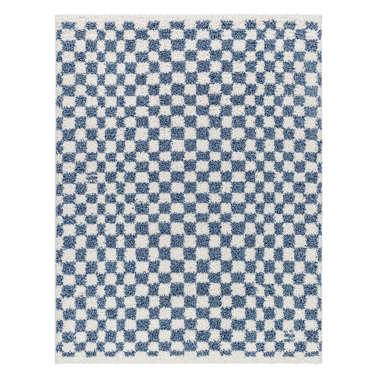 Livabliss Birmingham Checker Shag Machine Woven Rug