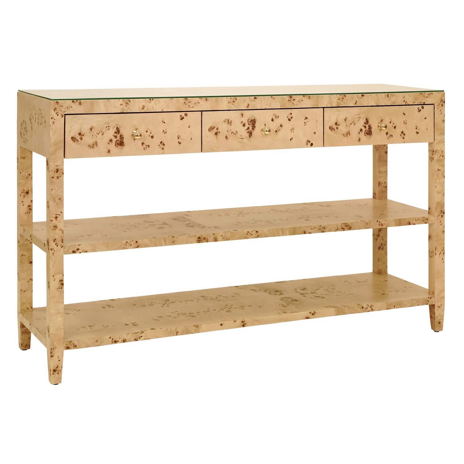 Worlds Away Briar 3 Drawer Console Table
