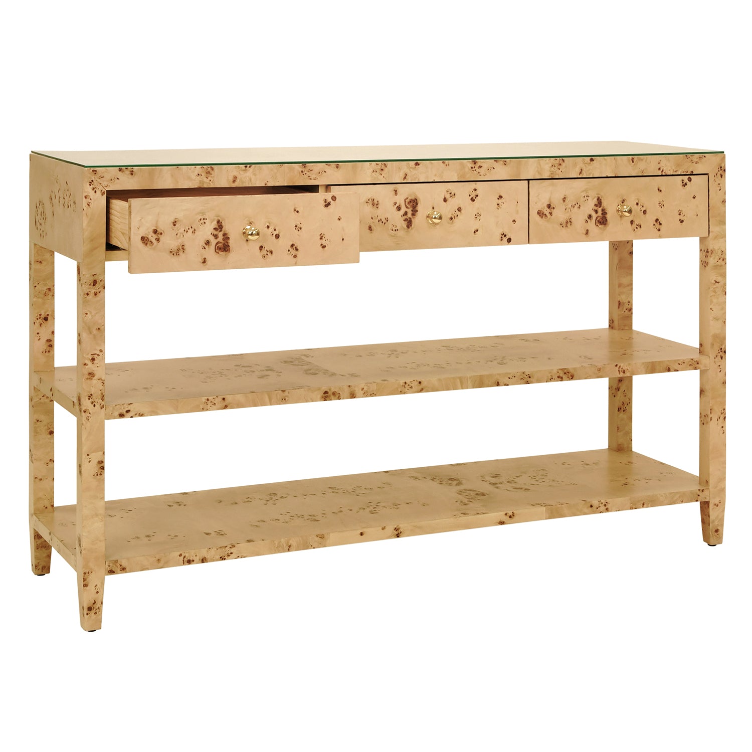 Worlds Away Briar 3 Drawer Console Table