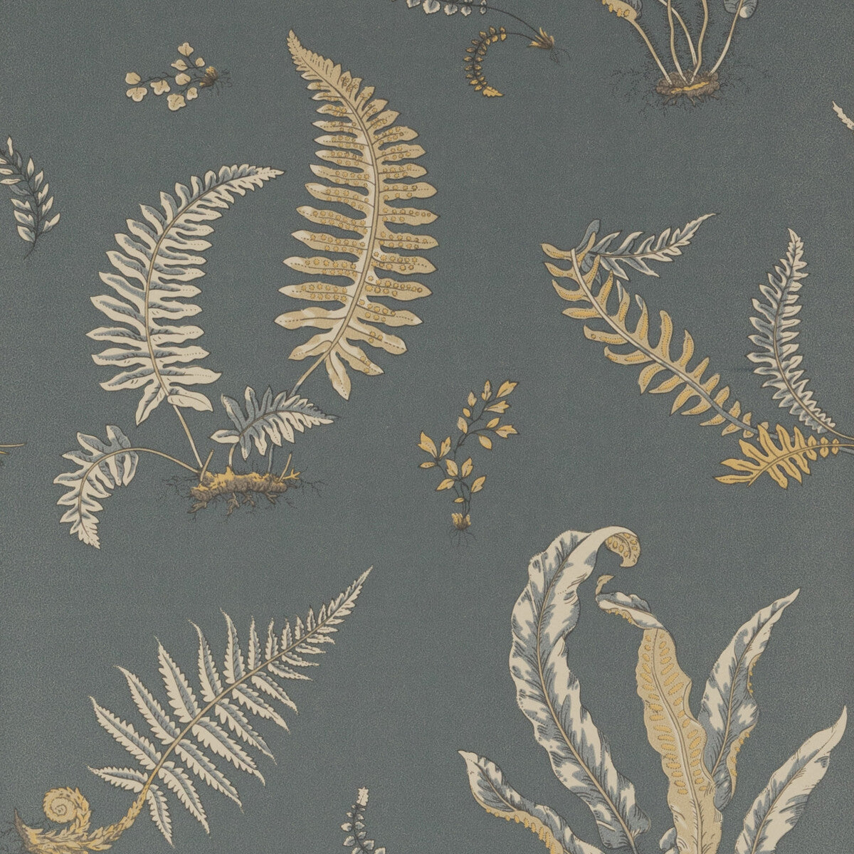 G P & J Baker Ferns Charcoal/Bronze Wallpaper