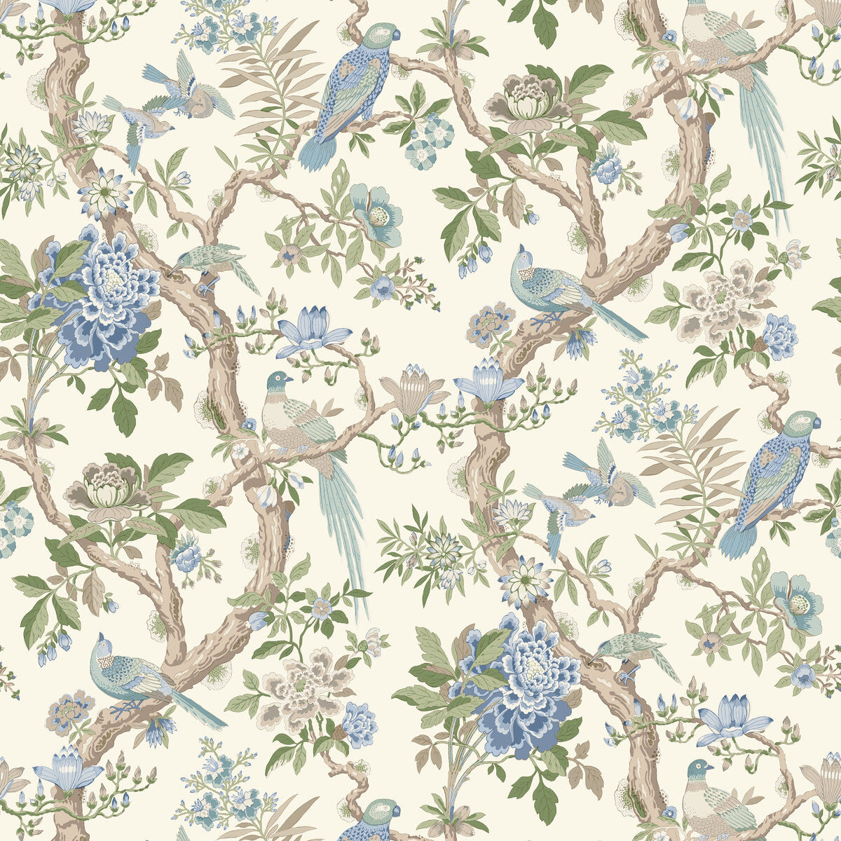 G P & J Baker Eltham Blue Wallpaper