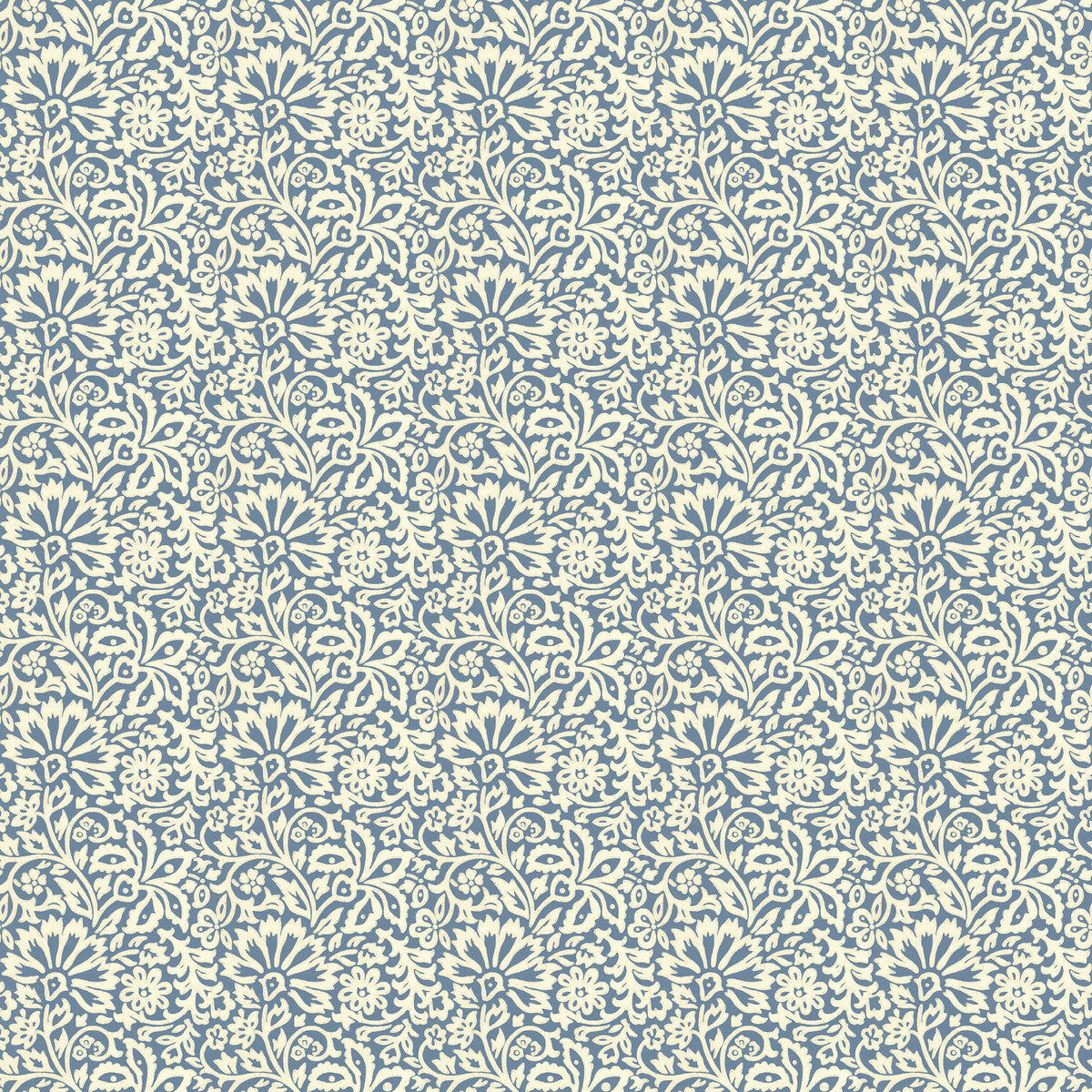 G P & J Baker Flora Indigo Wallpaper