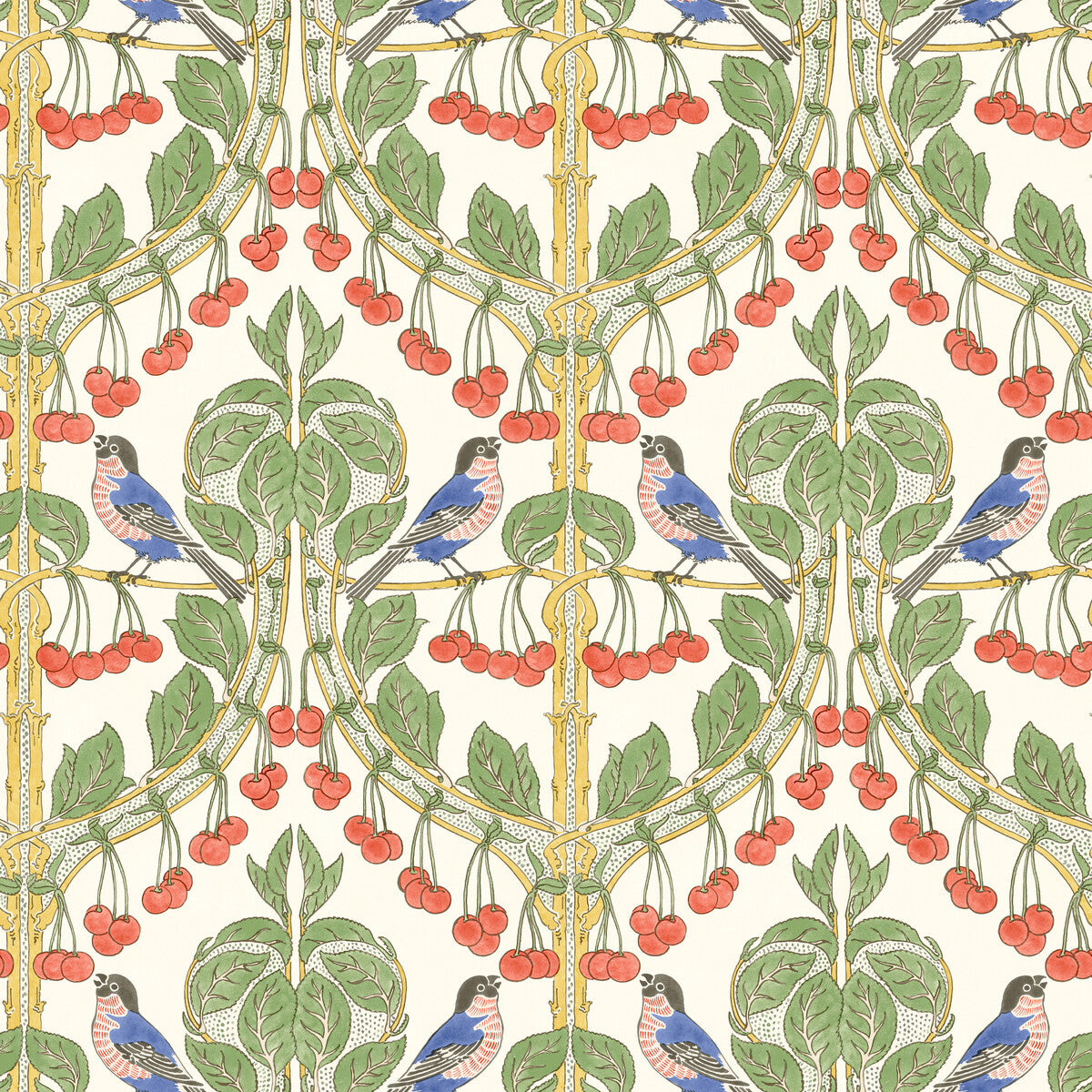 G P & J Baker Birds & Cherries Multi Wallpaper