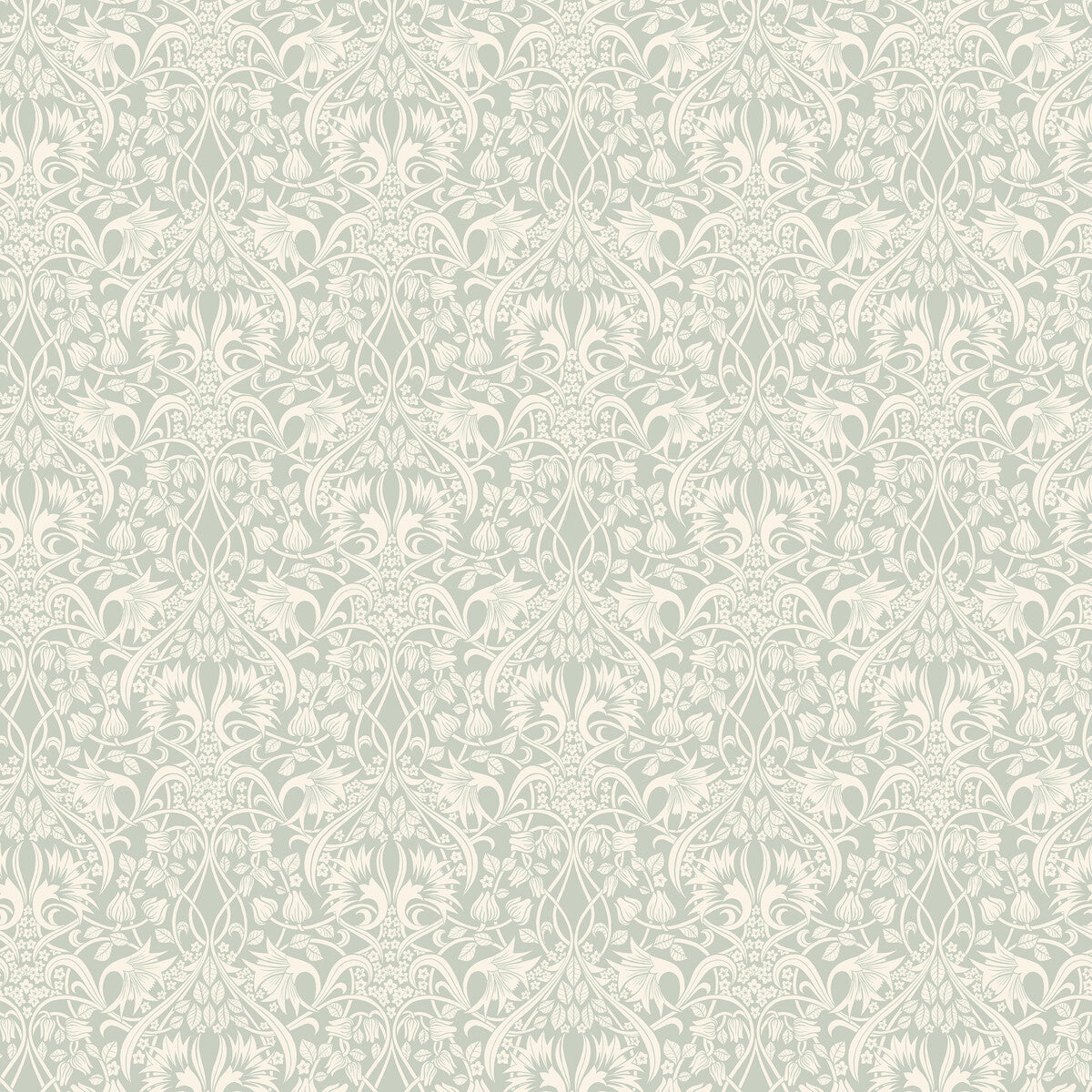 G P & J Baker Fritillerie Aqua Wallpaper