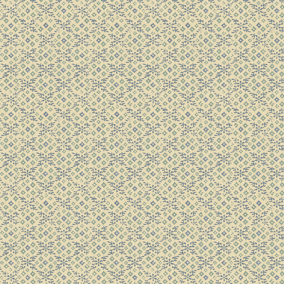 G P & J Baker Grantly Blue Wallpaper