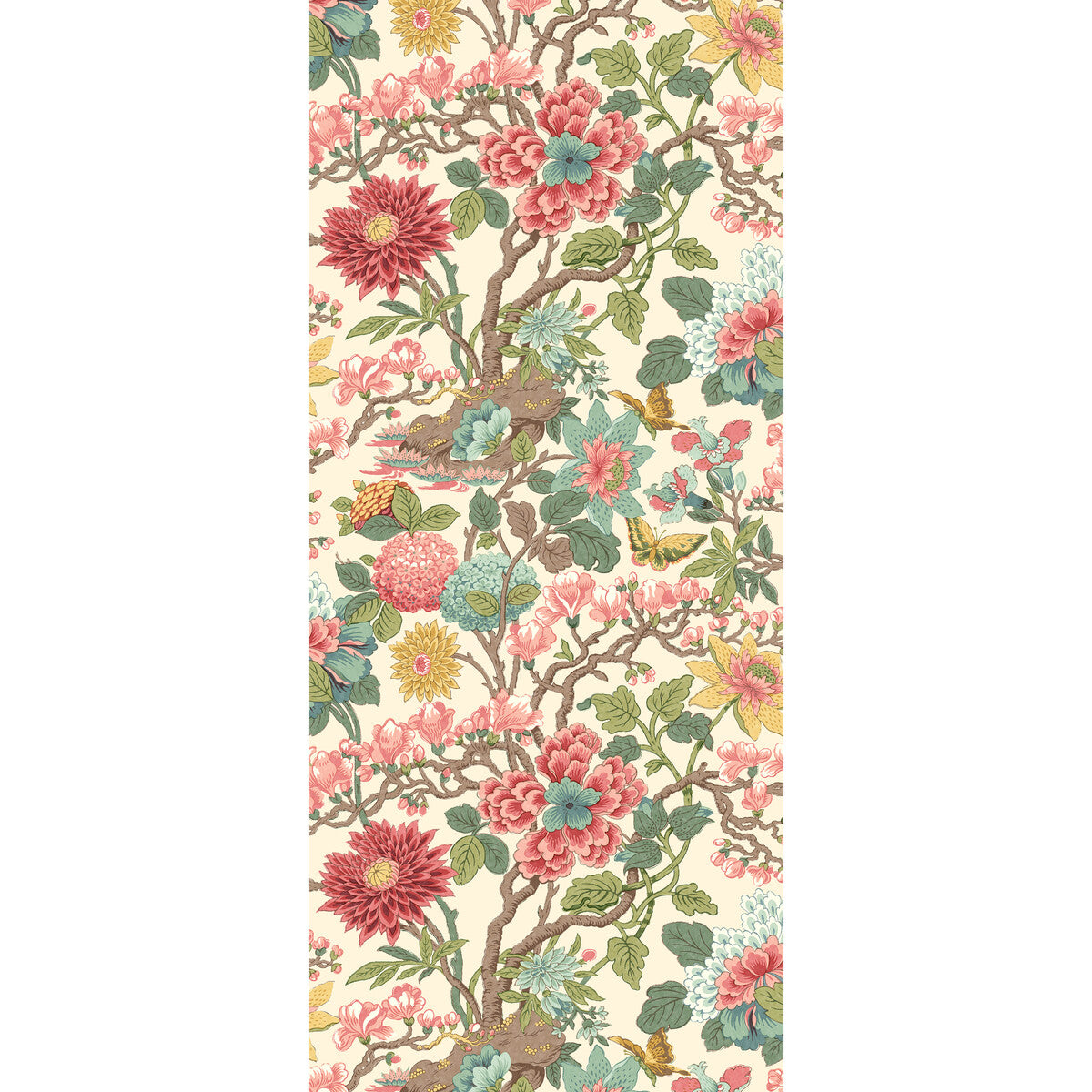 G P & J Baker Little Magnolia Rose Madder Wallpaper