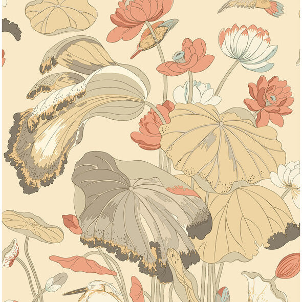 G P & J Baker Nympheus Parchment/Blush Wallpaper