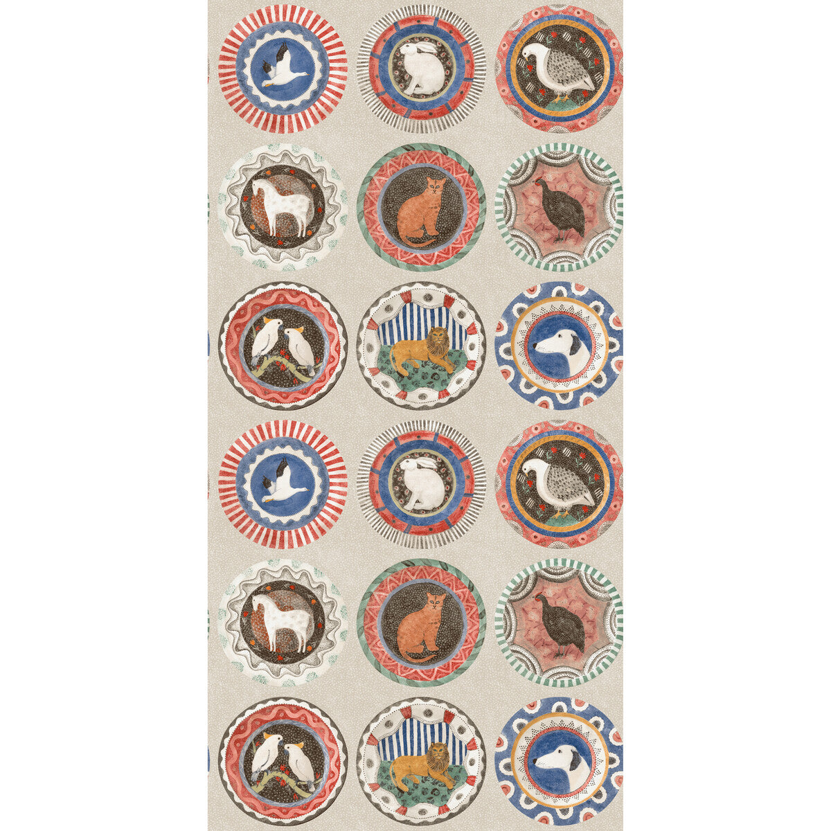 G P & J Baker Robinas Dinner Party Jewel Wallpaper