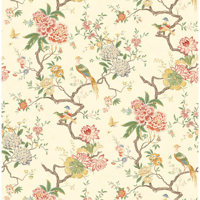 G P & J Baker Oriental Bird Blossom Wallpaper