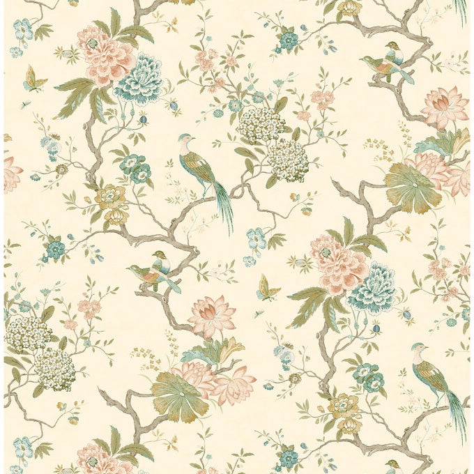 G P & J Baker Oriental Bird Antique Wallpaper