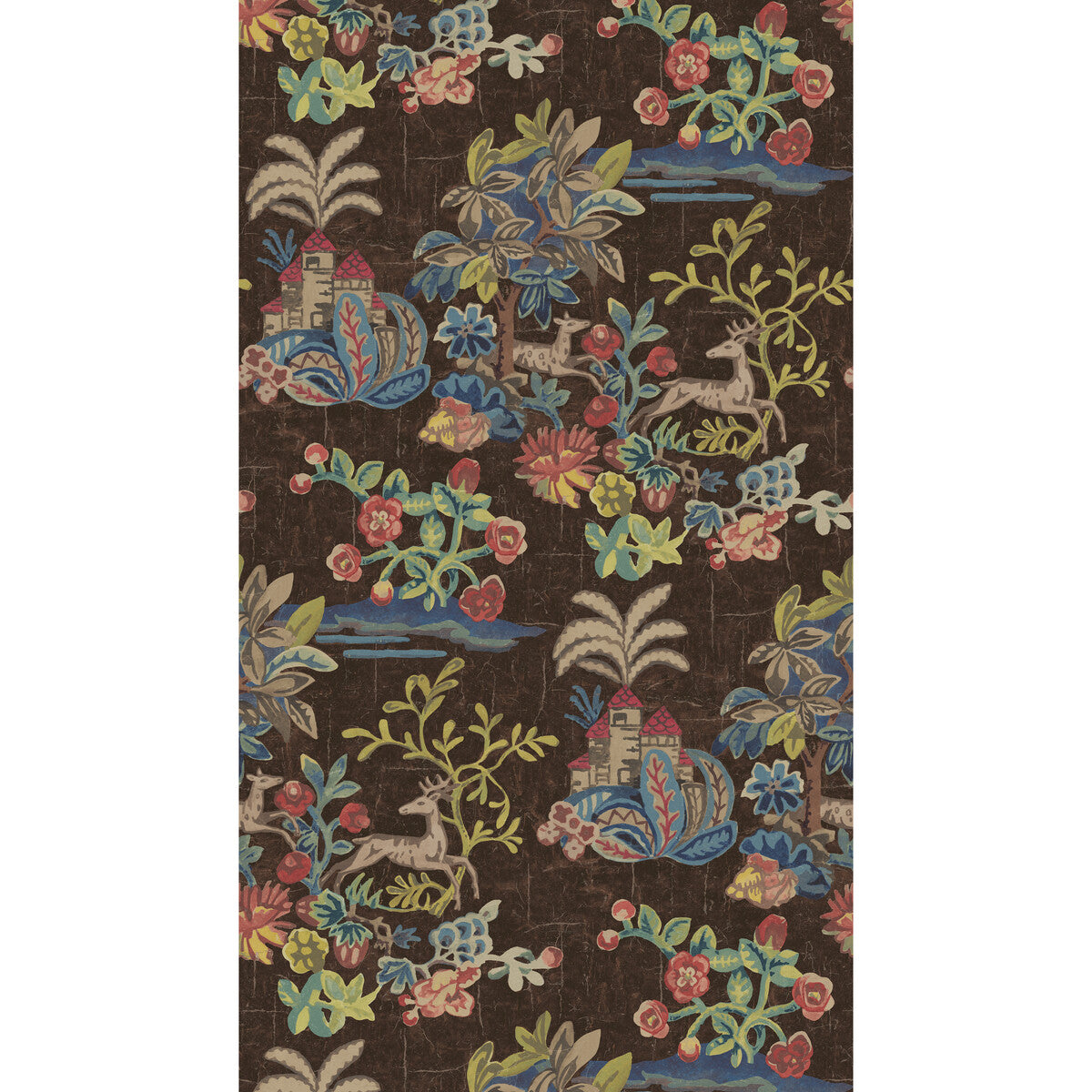 G P & J Baker Knights Tale Cocoa Wallpaper