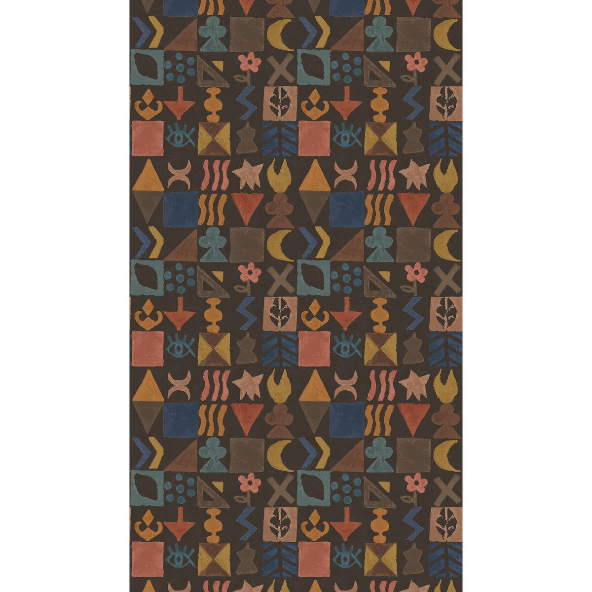 G P & J Baker Potato Print Chocolate Wallpaper