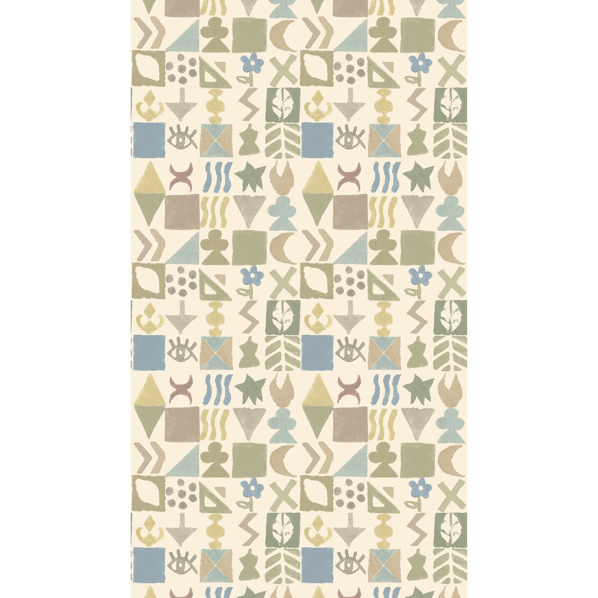 G P & J Baker Potato Print Sage Wallpaper