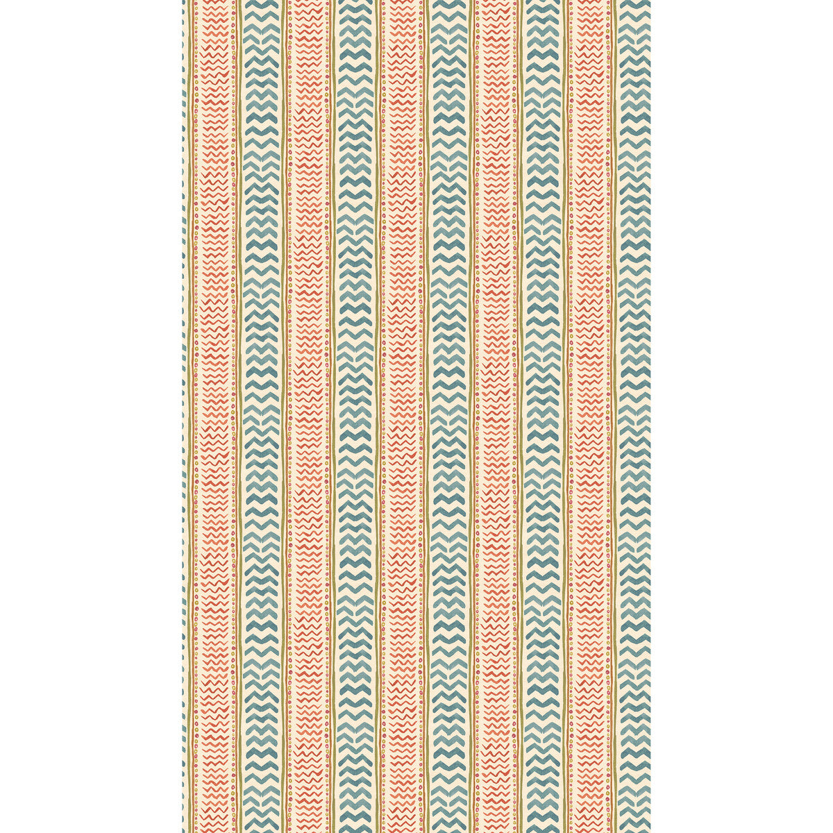 G P & J Baker Wriggle Room Teal/Spice Wallpaper