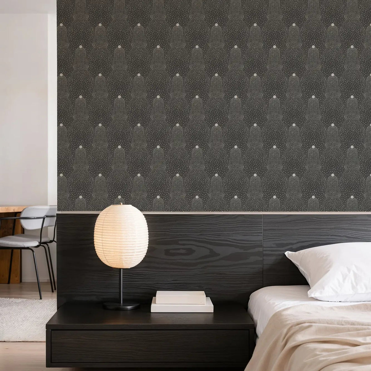 Mitchell Black Beaded Current Wallpaper