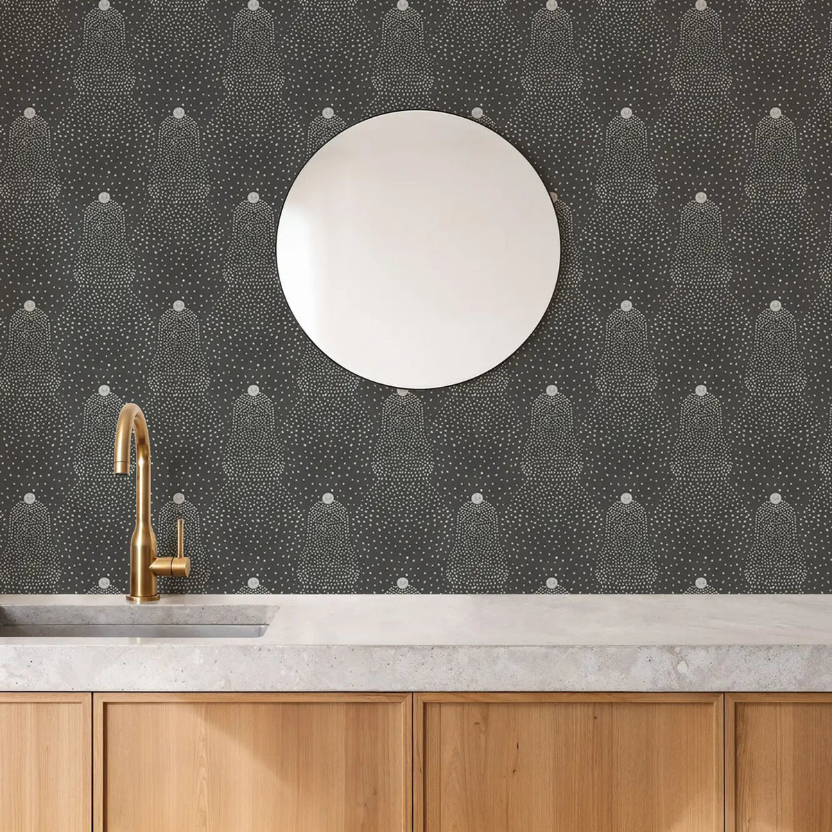 Mitchell Black Beaded Current Wallpaper