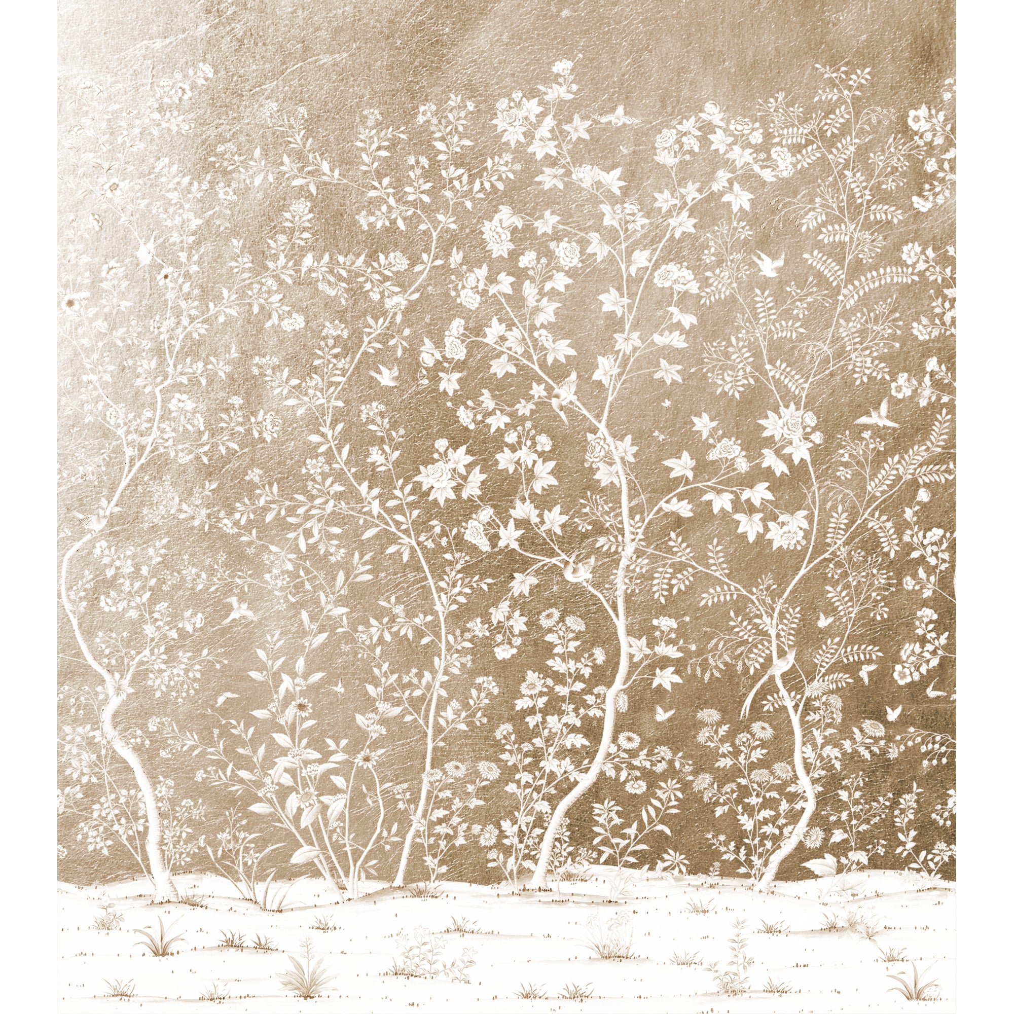 Aerin x Lee Jofa Modern District Paper Apricot Wallpaper