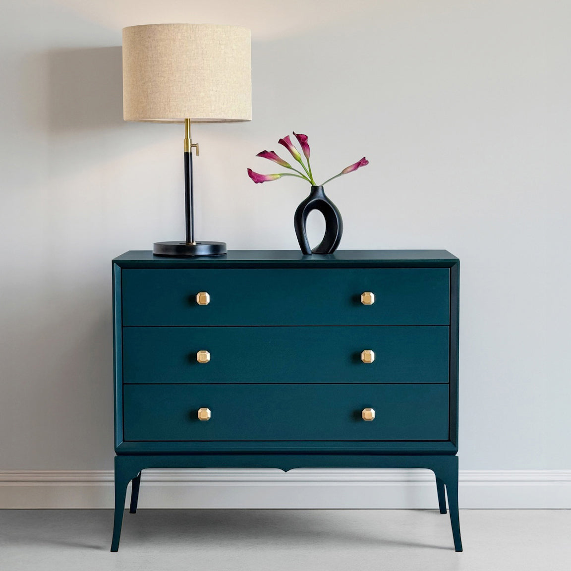 Redford House Bennett 3 Drawer Large Nightstand Set of 2