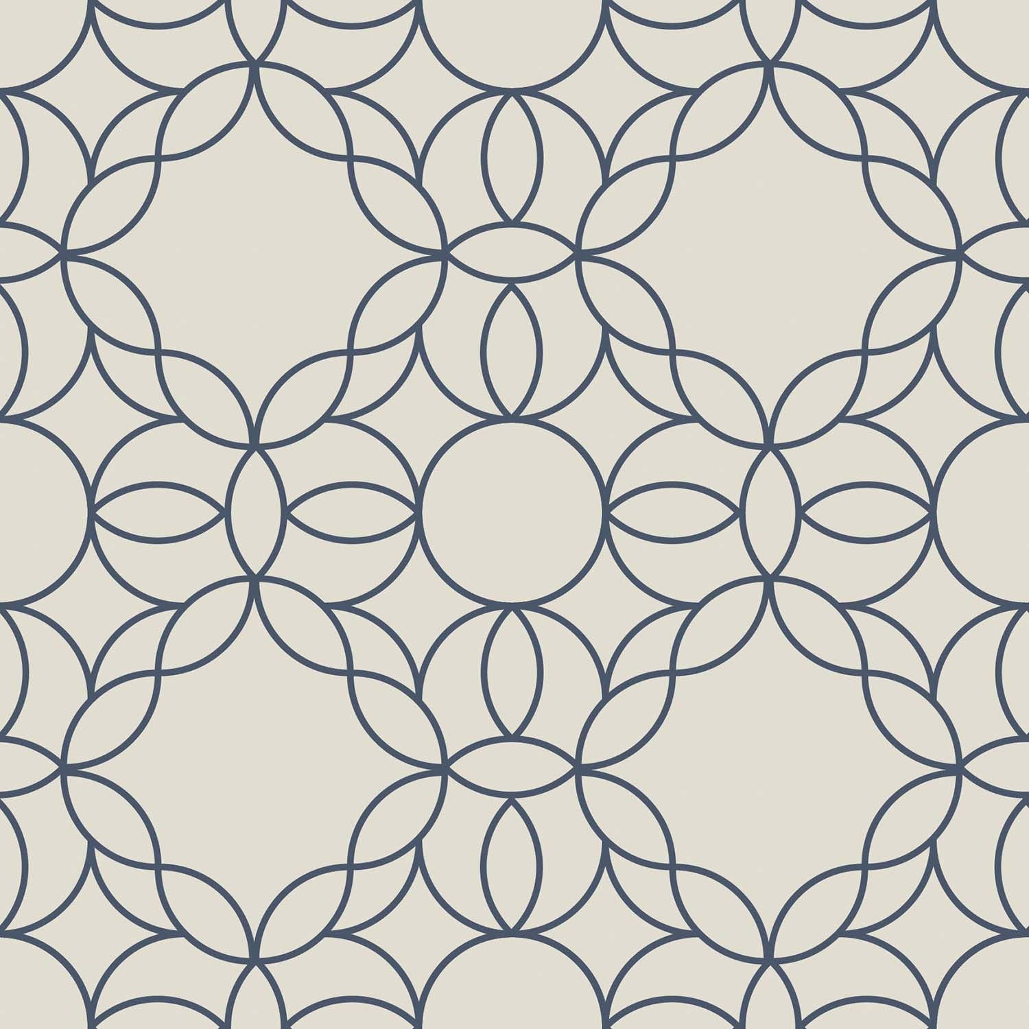 Mitchell Black Bloom Ring Wallpaper