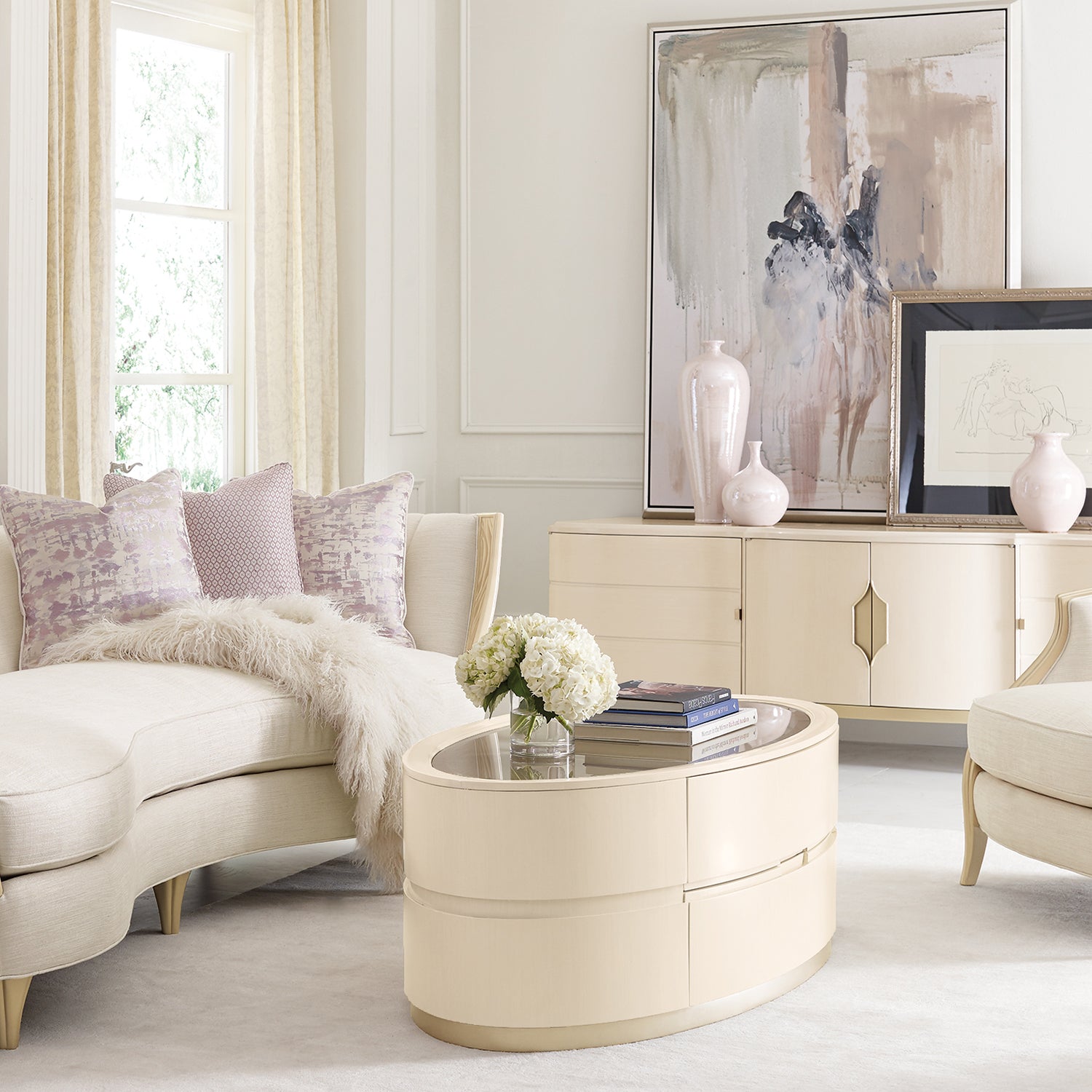 Caracole Adela Oval Cocktail Table