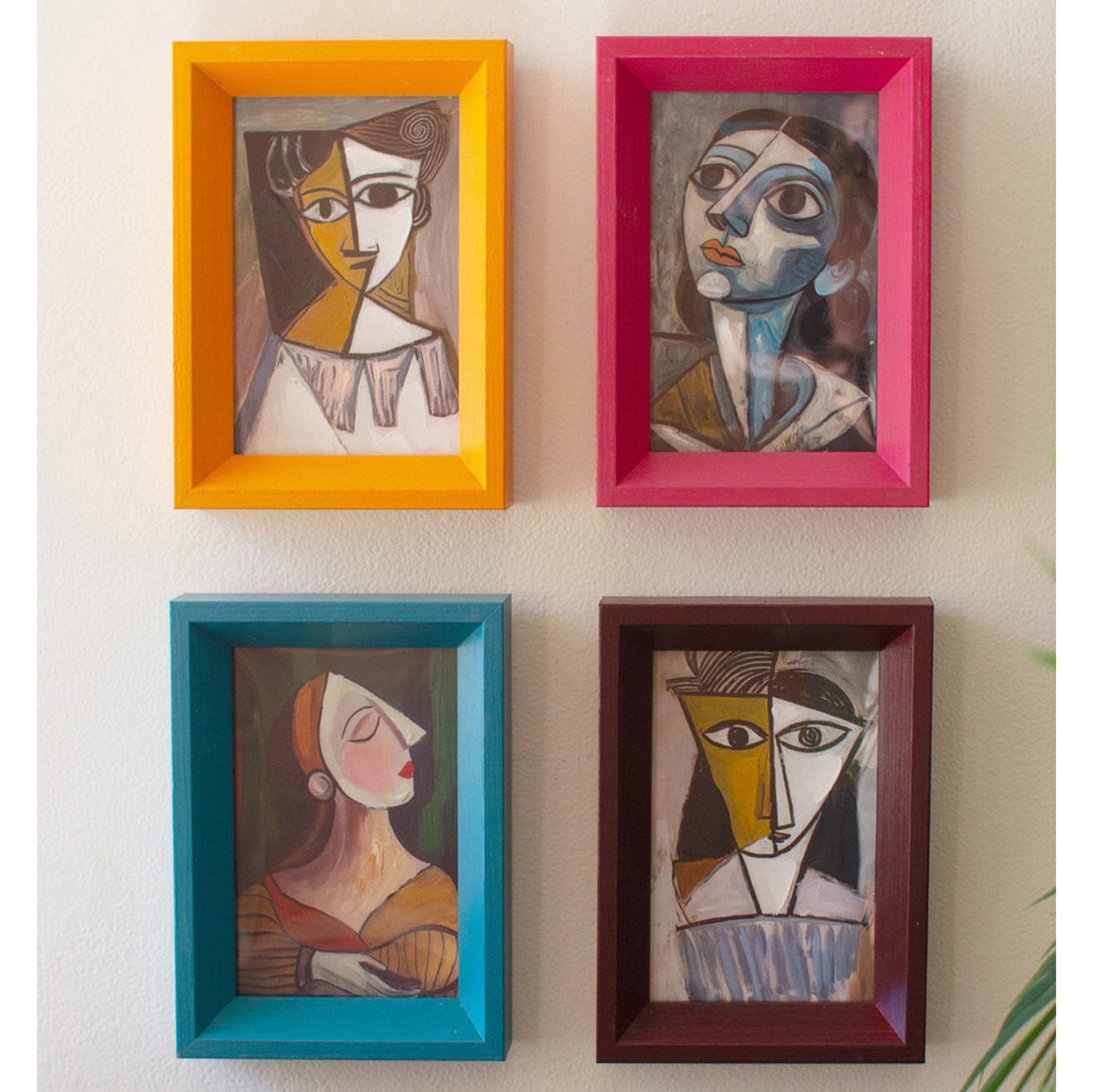 Cubist Painting Set of 4