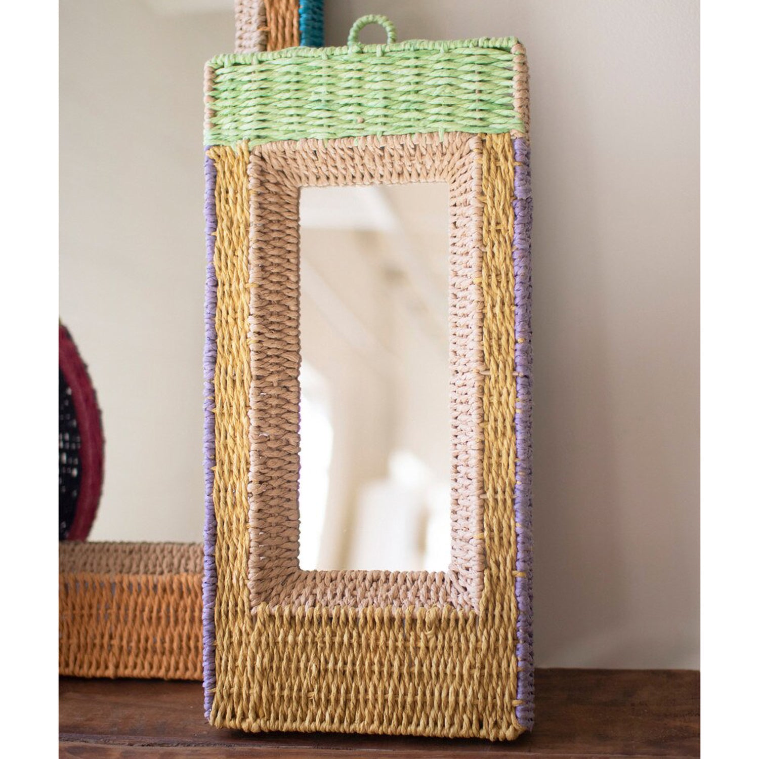 Recycled Paper Framed Mirror Set of 3