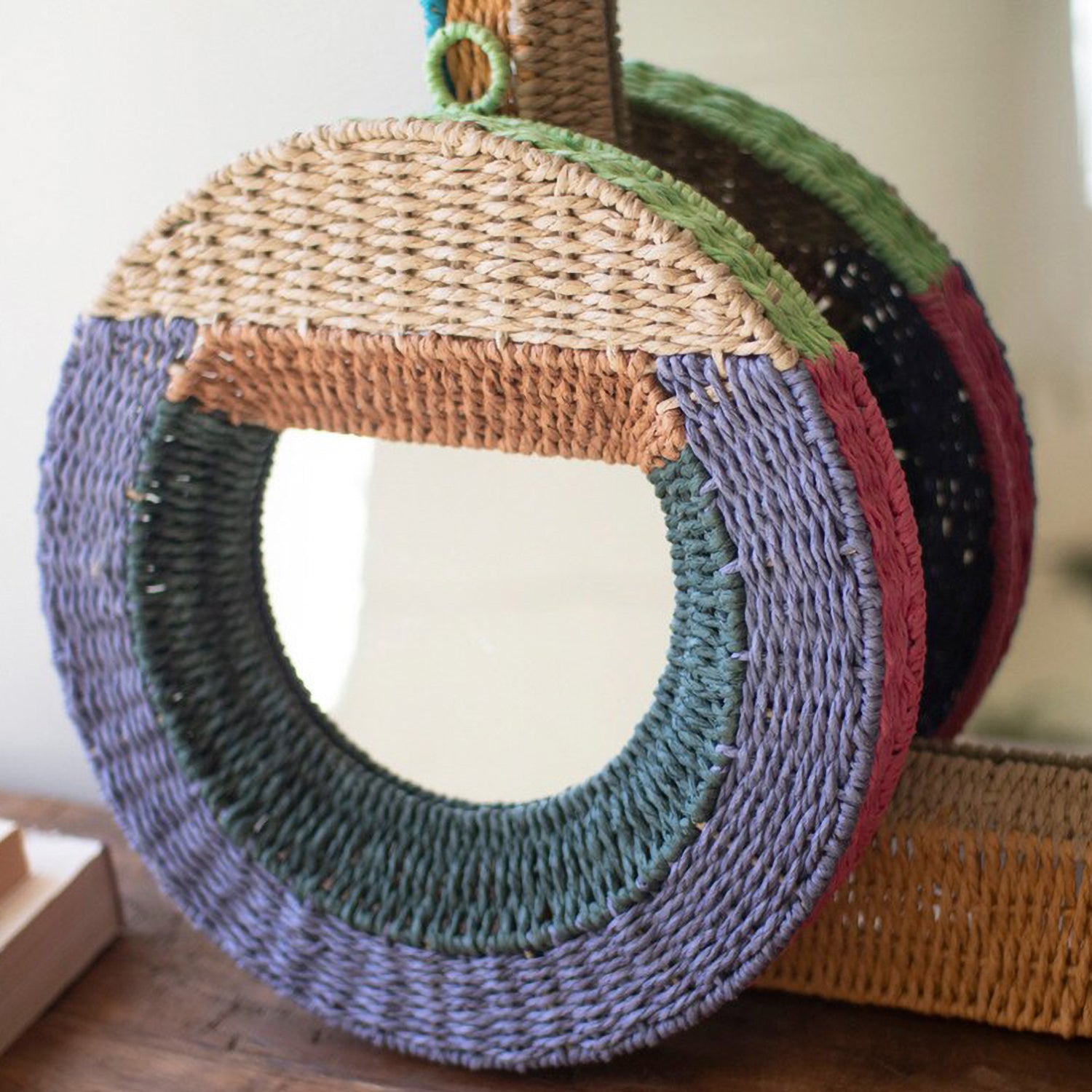 Recycled Paper Framed Mirror Set of 3