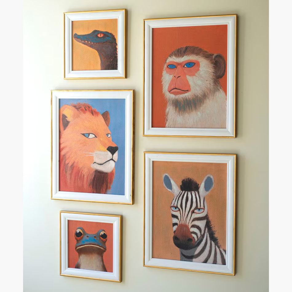 Animal Prints Framed Artwork Set of 5