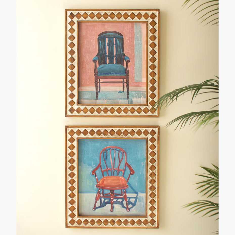 Chair Framed Artwork Set of 2