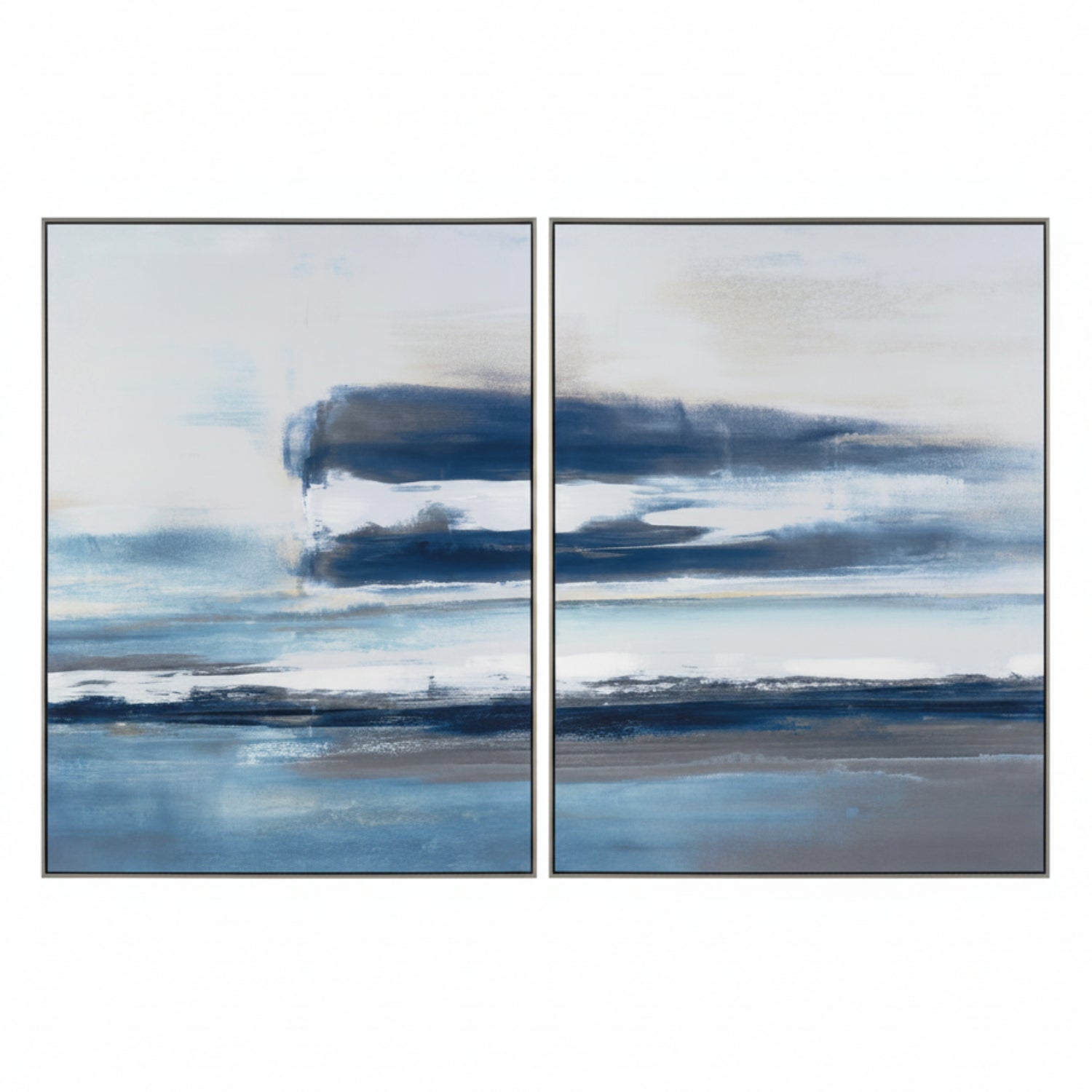 John Richard Carol Benson-Cobb Horizon's Break Diptych Framed Art Set of 2