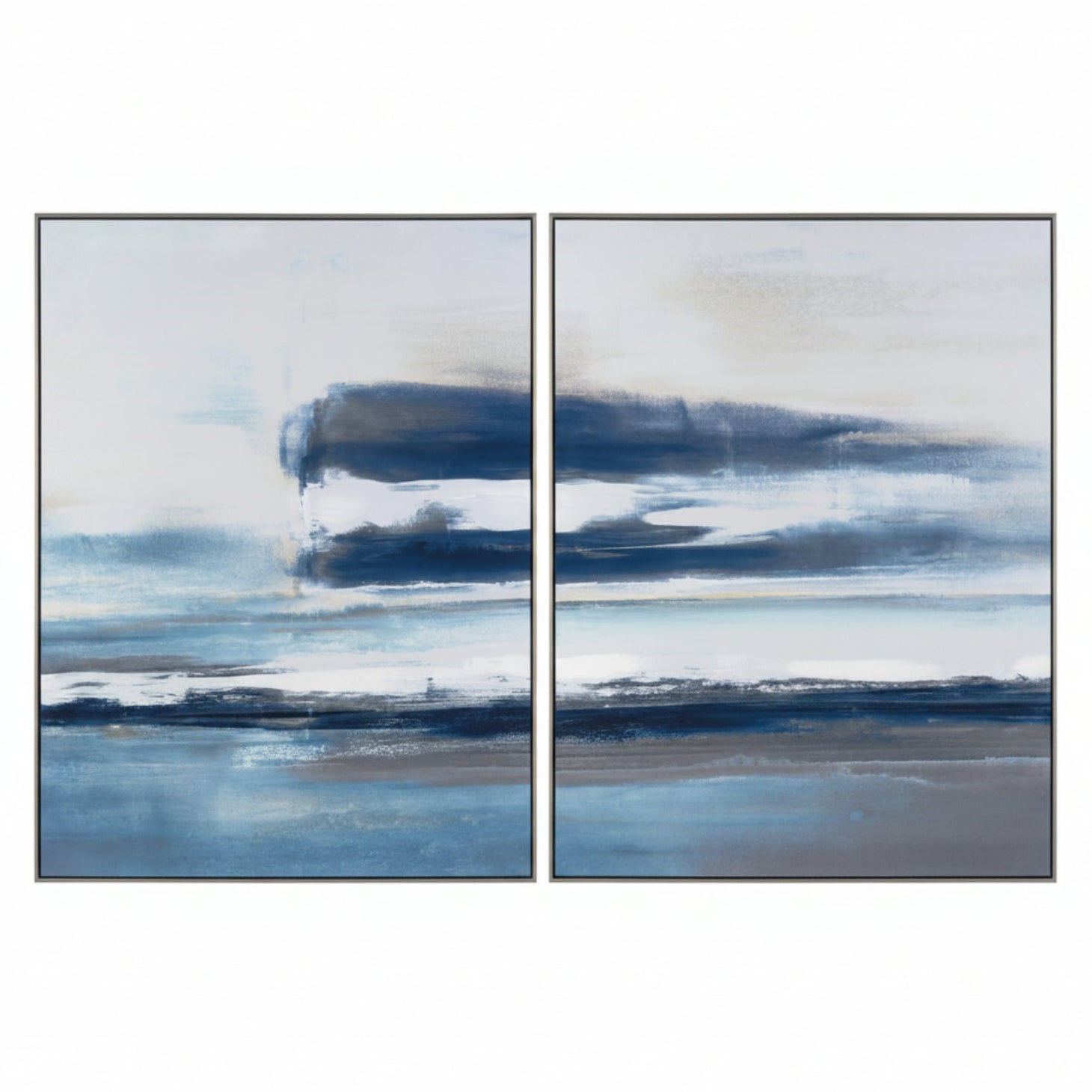 John Richard Carol Benson-Cobb Horizon's Break Diptych Framed Art Set of 2