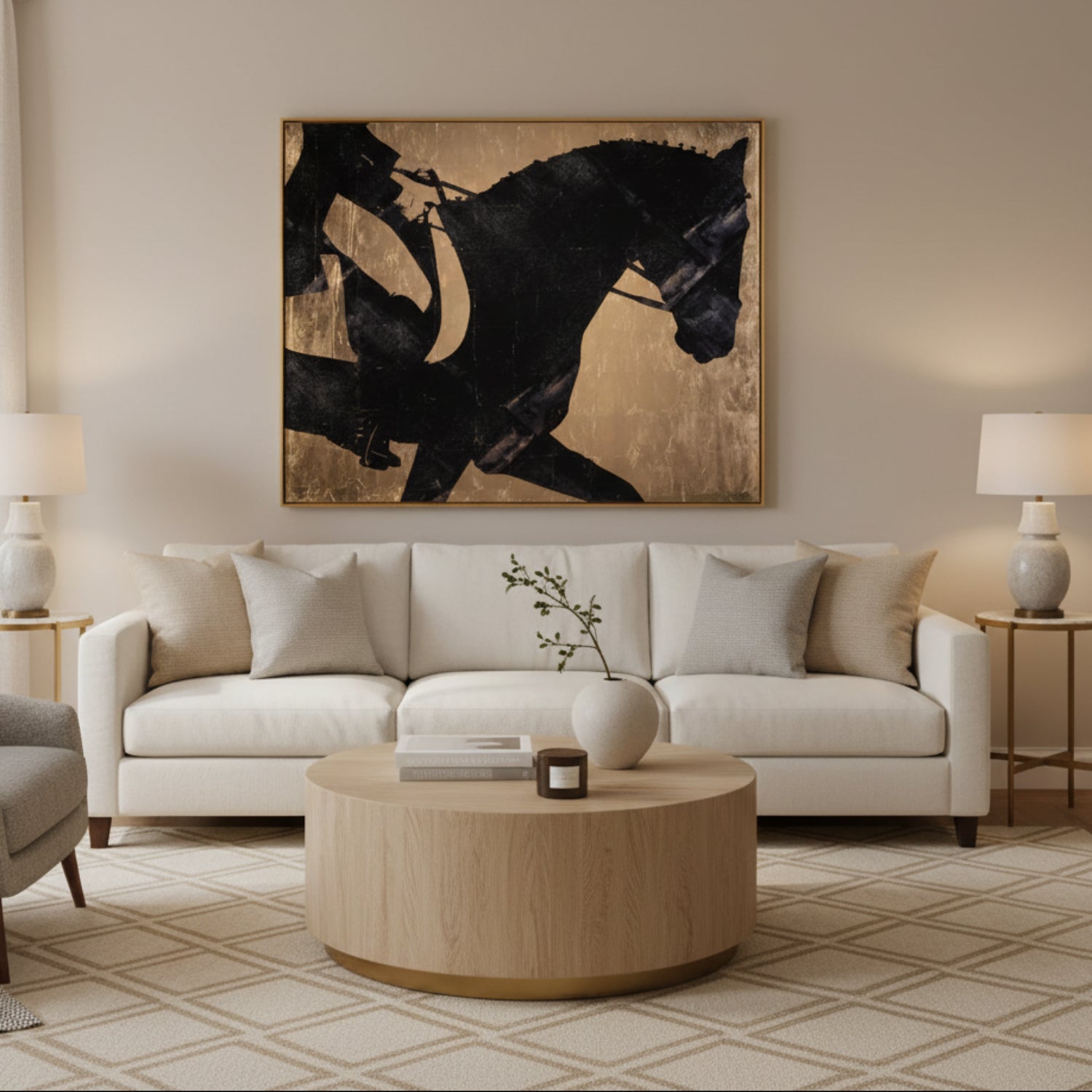 John Richard Carol Benson-Cobb Exhibition in Blue Framed Art