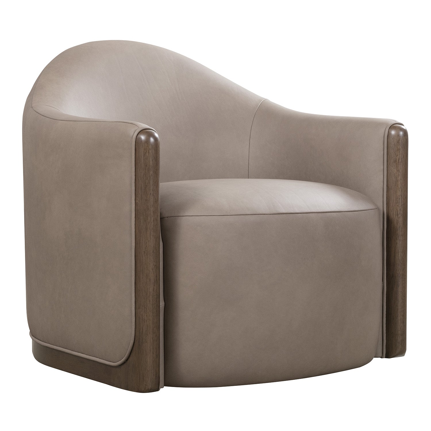 Hooker Furniture Cora Brown Leather Swivel Chair