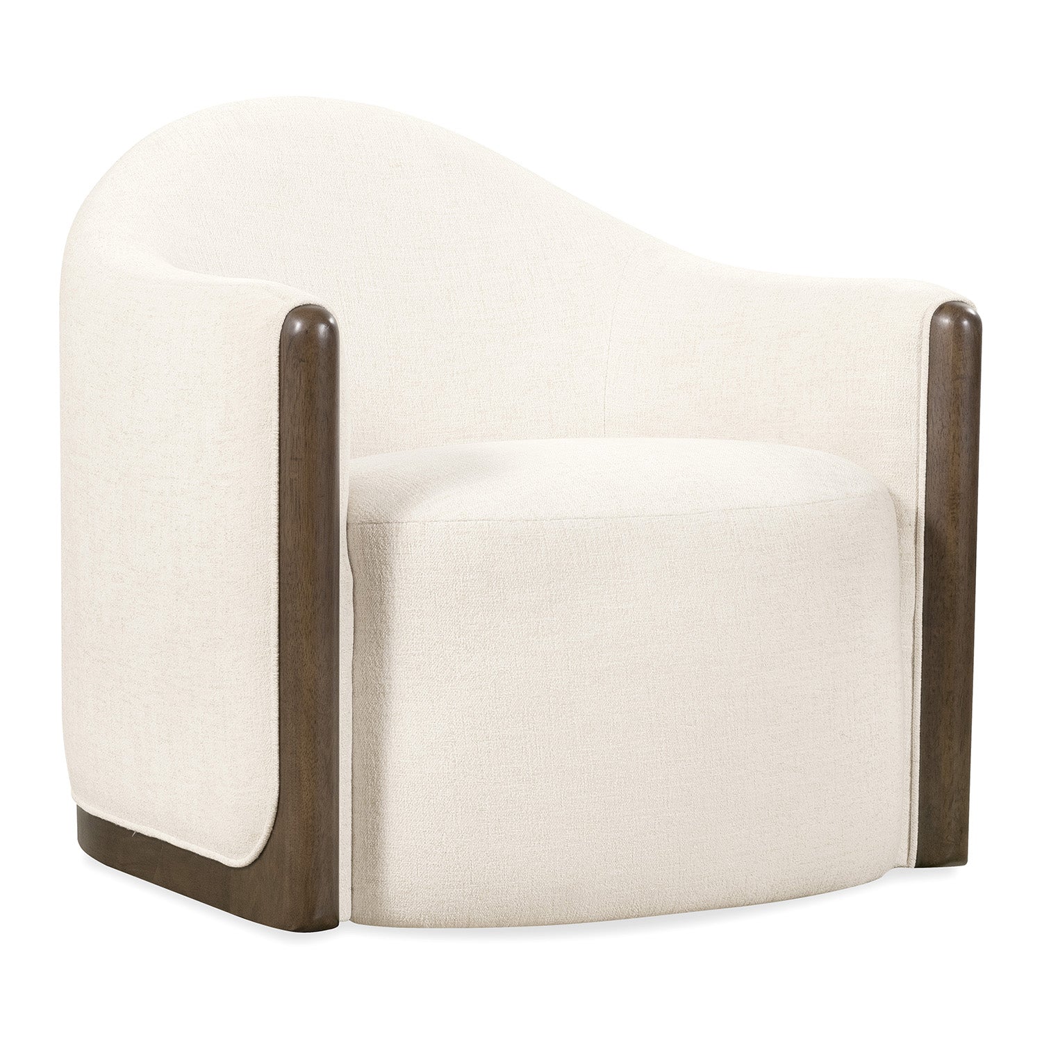 Hooker Furniture Cora Beige Swivel Chair, side profile