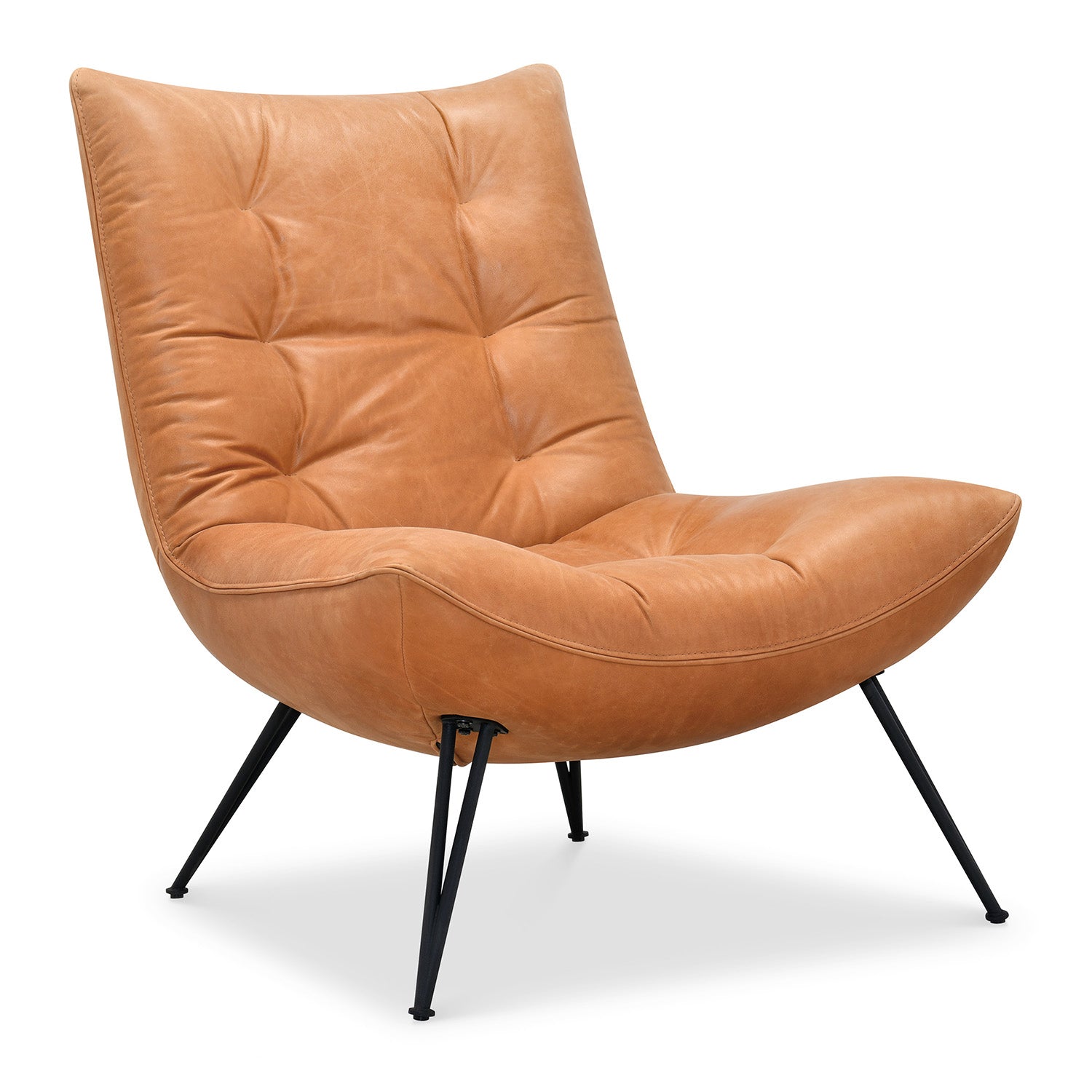 Hooker Furniture Kayne Accent Chair leather accent chair, side profile view