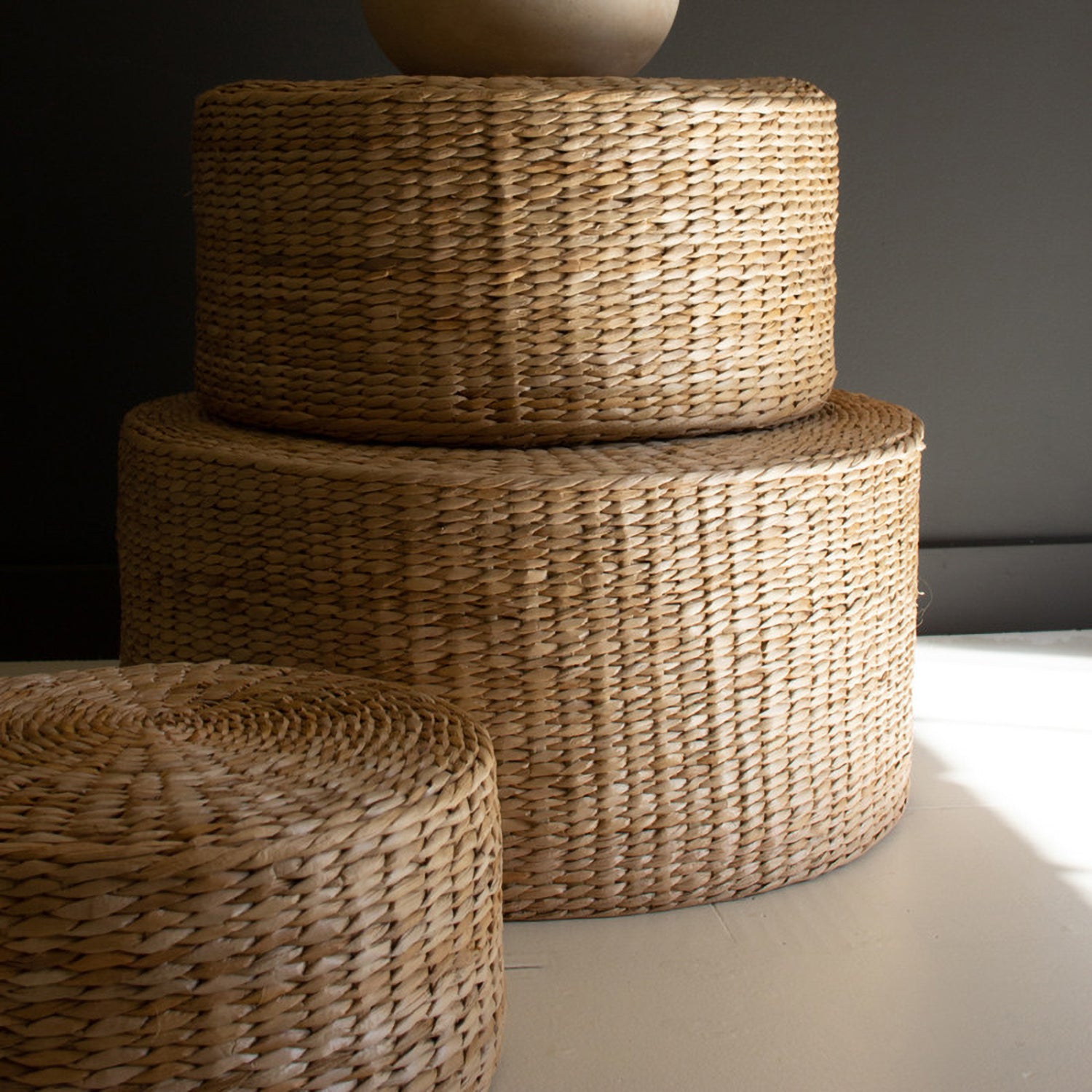 Seagrass Nesting Stool Set of 3