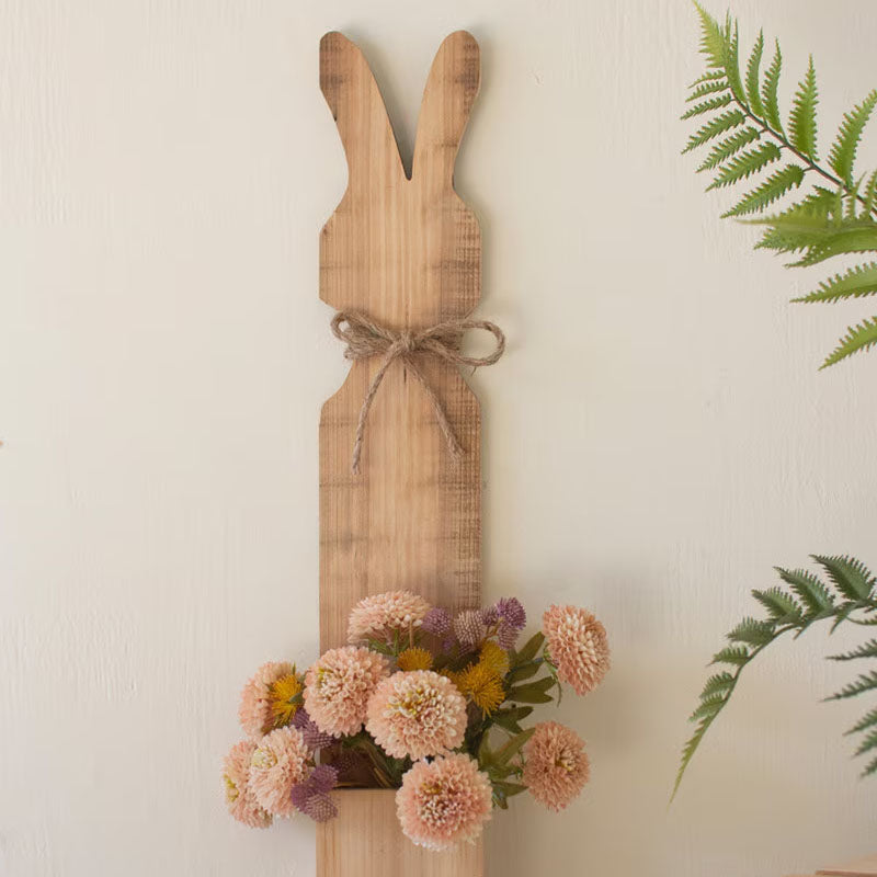 Rabbit Recycled Pine Wall Planter Set of 2