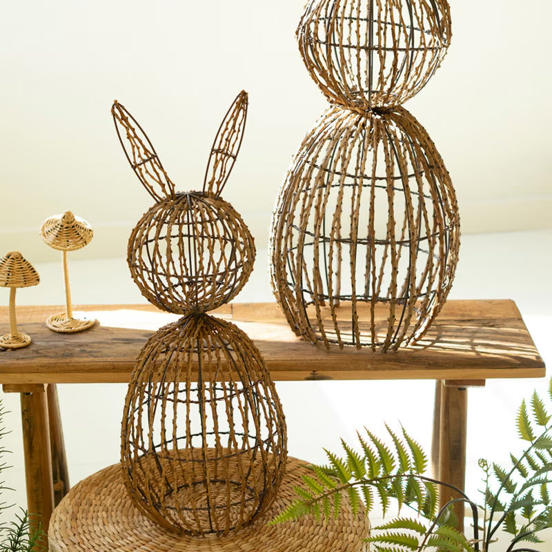 Twig and Iron Rabbit Set of 2